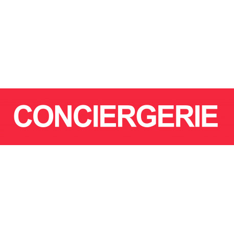 CONCIERGERIE ROUGE - 29x7cm - Autocollant(sticker)