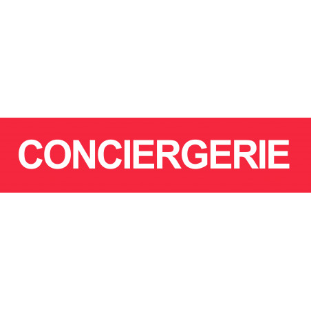 CONCIERGERIE ROUGE - 29x7cm - Autocollant(sticker)