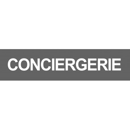 CONCIERGERIE GRIS - 29x7cm - Autocollant(sticker)