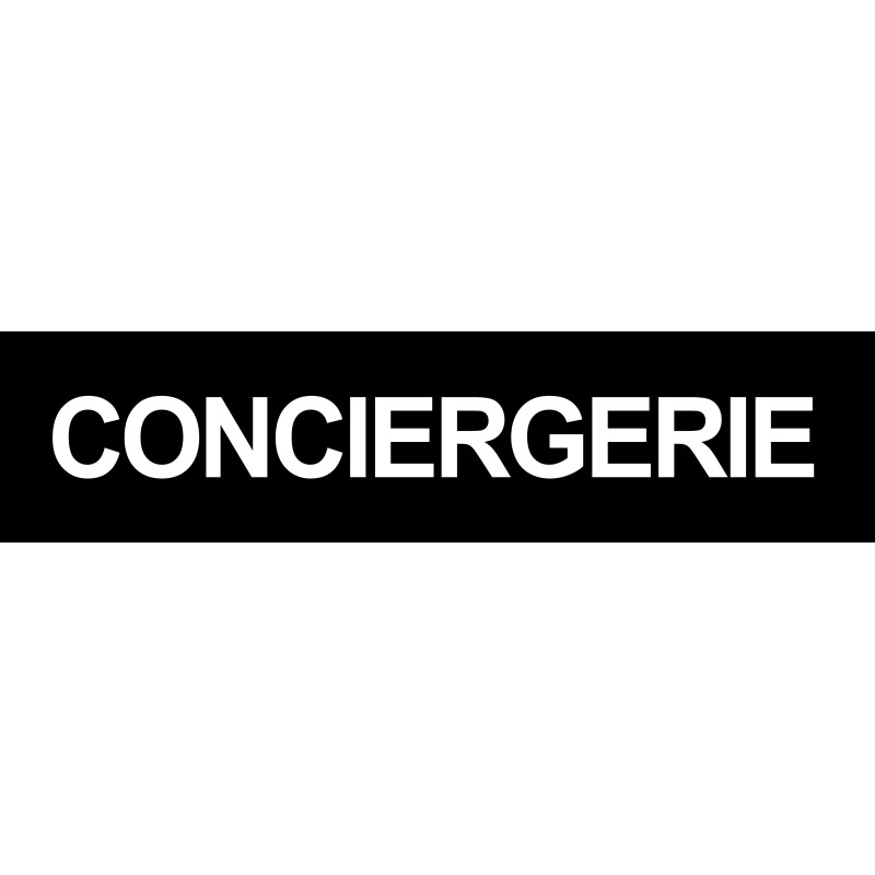 CONCIERGERIE NOIR - 15x3.5cm - Sticker/autocollant