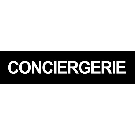 CONCIERGERIE NOIR - 15x3.5cm - Autocollant(sticker)