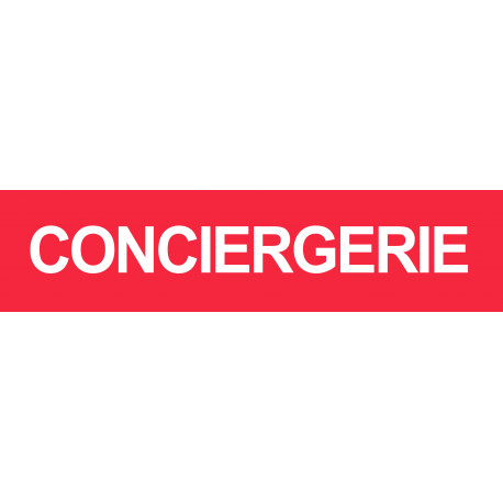 CONCIERGERIE ROUGE - 15x3.5cm - Autocollant(sticker)