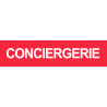 CONCIERGERIE ROUGE - 15x3.5cm - Autocollant(sticker)