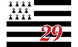 Drapeau Breton 29 - 5x3,5cm - Autocollant(sticker)