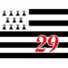 Drapeau Breton 29 - 5x3,5cm - Autocollant(sticker)