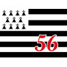 Drapeau Breton 56 - 5x3,5cm - Autocollant(sticker)