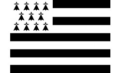 Drapeau de la Bretagne - 10x7cm - Autocollant(sticker)