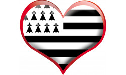 coeur breton - 10x11.5cm - Autocollant(sticker)