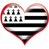 coeur breton - 10x11.5cm - Autocollant(sticker)