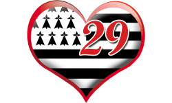 coeur breton 29 - 20x23cm - Autocollant(sticker)