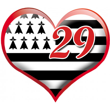 coeur breton 29 - 20x23cm - Autocollant(sticker)