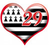 coeur breton 29 - 20x23cm - Autocollant(sticker)