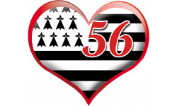 coeur breton 56 - 20x23cm - Autocollant(sticker)