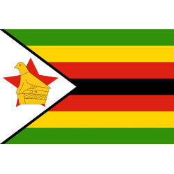 Drapeau Zimbabwe - 19.5x13cm - Sticker/autocollant