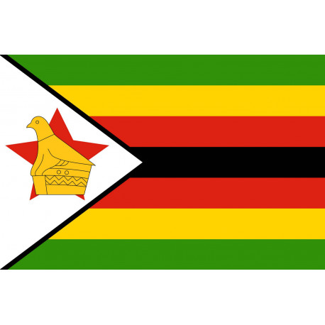 Drapeau Zimbabwe - 5x3.3cm - Autocollant(sticker)