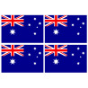 Drapeau Australie - 4 stickers - 9.5 x 6.3 cm - Autocollant(sticker)