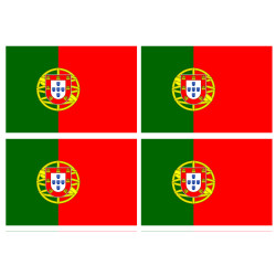 Drapeau Portugal (4 fois 9.5x6.3 cm) - Sticker/autocollant