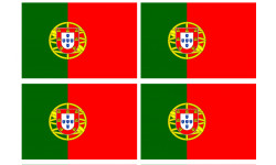 Drapeau Portugal (4 fois 9.5x6.3 cm) - Autocollant(sticker)