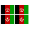 Drapeau Afghanistan - 4 stickers - 9.5 x 6.3 cm - Autocollant(sticker)