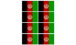 Drapeau Afghanistan - 8 stickers - 9.5 x 6.3 cm - Autocollant(sticker)