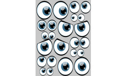 street art paire d'yeux - kit sur format A4 (21x29,7) - Autocollant(sticker)