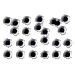 Impact de balles - Kit format 15x10cm - Sticker/autocollant