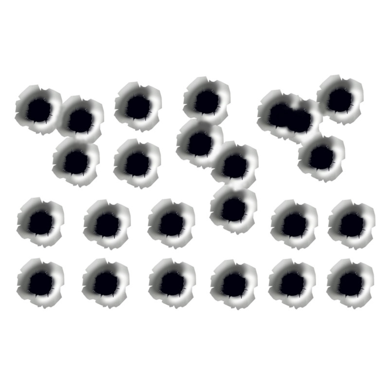 Impact de balles - Kit format 15x10cm - Sticker/autocollant