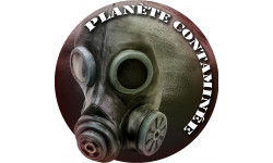 planéte contaminée - 20cm - Autocollant(sticker)