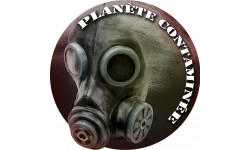 planéte contaminée - 10cm - Autocollant(sticker)