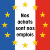 Nos achats sont nos emplois - 15cm - Autocollant(sticker)