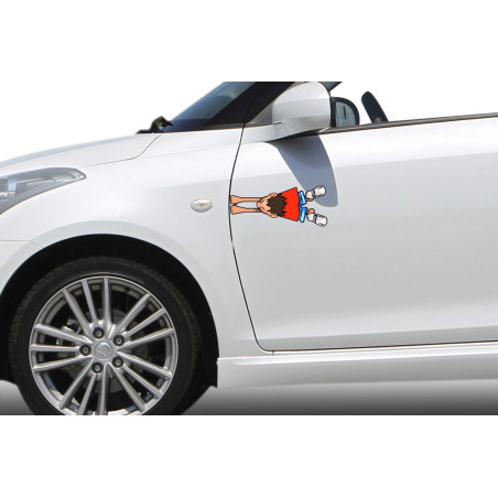 attrape voiture Espagnol - 14x6cm - Sticker/autocollant