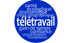 télétravail (20cm) - Autocollant(sticker)