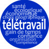 télétravail (5cm) - Autocollant(sticker)