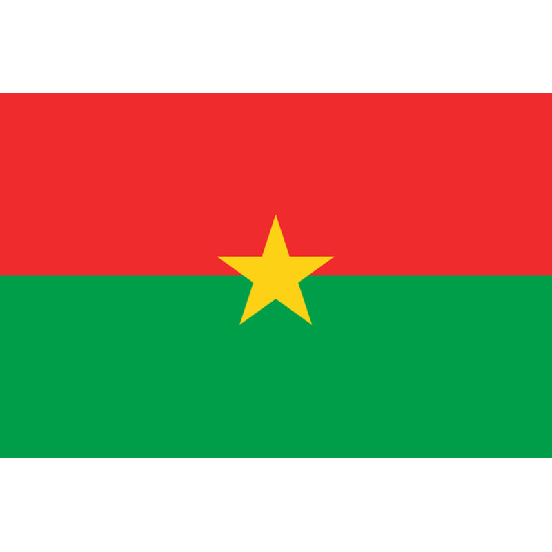 Drapeau Burkina Faso - 19.5x13 cm - Sticker/autocollant