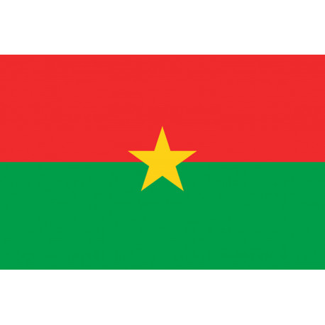 Drapeau Burkina Faso - 19.5x13 cm - Autocollant(sticker)