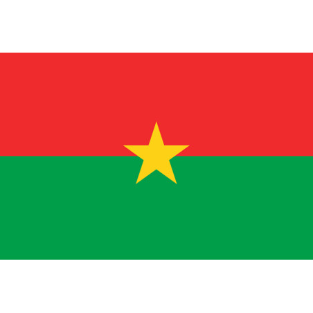 Drapeau Burkina Faso - 15x10 cm - Sticker/autocollant
