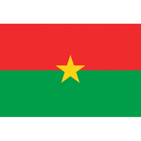 Drapeau Burkina Faso - 15x10 cm - Autocollant(sticker)