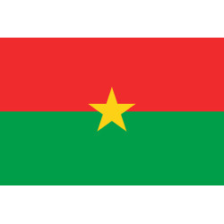 Drapeau Burkina Faso - 5x3.3 cm - Sticker/autocollant