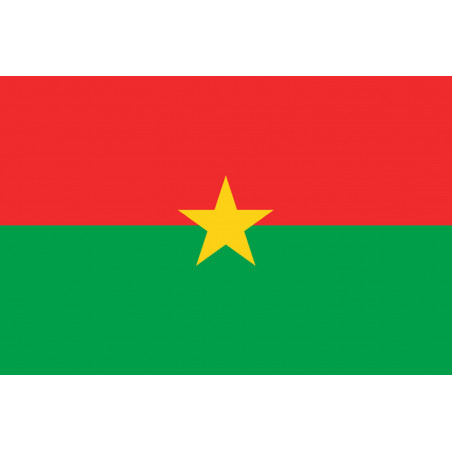 Drapeau Burkina Faso - 5x3.3 cm - Autocollant(sticker)