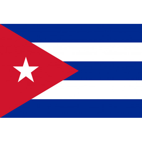 Drapeau Cuba - 19.5x13 cm - Autocollant(sticker)