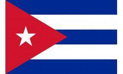 Drapeau Cuba - 5x3.3 cm - Autocollant(sticker)