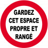 GARDEZ CET ESPACE PROPRE ET RANGÉ - 5cm - Autocollant(sticker)