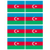 Drapeau Azerbaijan - 8 stickers - 9.5 x 6.3 cm - Autocollant(sticker)