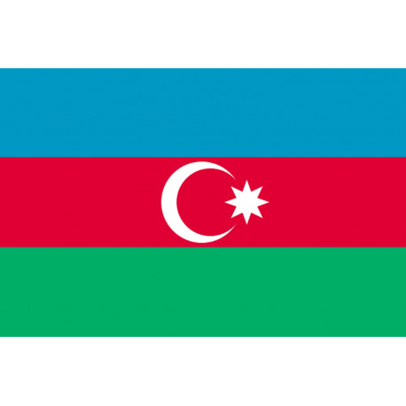 Drapeau Azerbaijan - 19.5 x 13 cm - Autocollant(sticker)