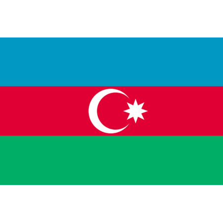 Drapeau Azerbaijan - 19.5 x 13 cm - Sticker/autocollant