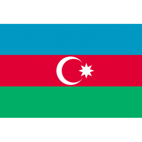 Drapeau Azerbaijan - 19.5 x 13 cm - Autocollant(sticker)