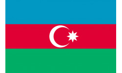 Drapeau Azerbaijan - 15 x 10 cm - Autocollant(sticker)