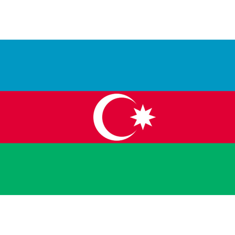 Drapeau Azerbaijan - 15 x 10 cm - Sticker/autocollant