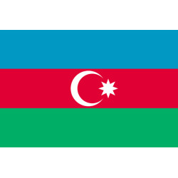 Drapeau Azerbaijan - 5 x 3.3 cm - Sticker/autocollant