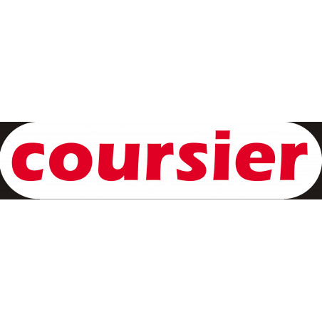 Coursier blanc - 15x3.5cm - Autocollant(sticker)